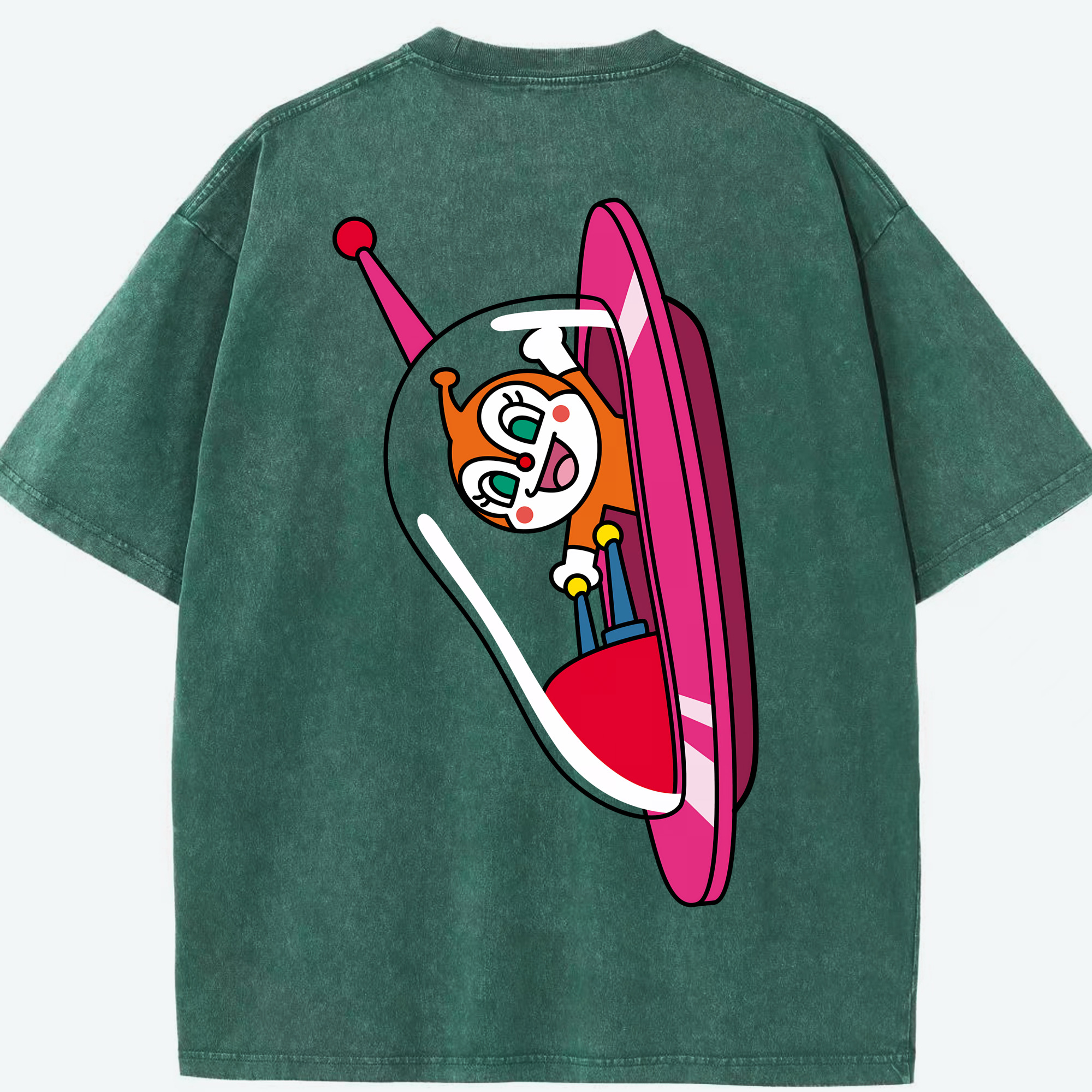 （画像用） アンパンマン Anpanman 綿100% ヴィンテージ風 半袖Tシャツ（背面プリント）